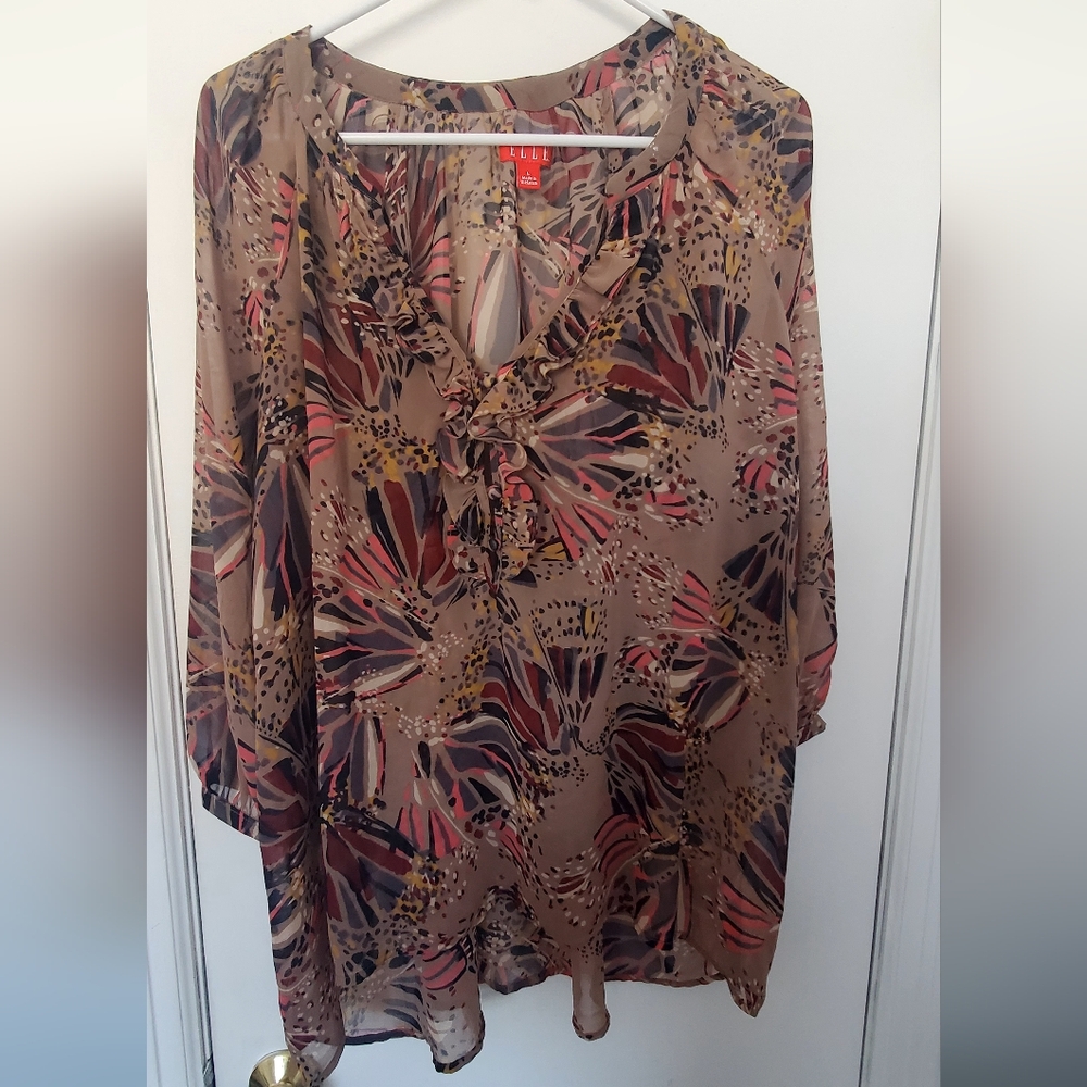Elle Sheer Blouse, Size Lg